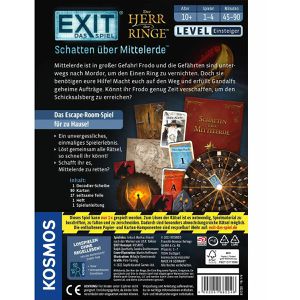 Produktbild für Kartenspiel Kosmos EXIT - Schatten über Mittelerde