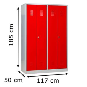 Produktbild für Spind G-Office WRC/4.18117.V2, Doppelspind, rot