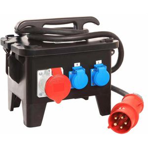 CEE-Stromverteiler as-Schwabe M4, mobil, für außen