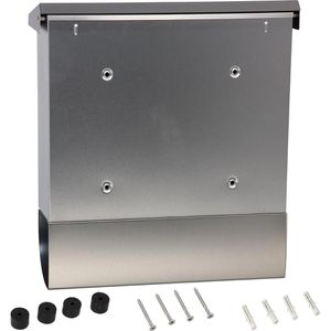 Produktbild für Briefkasten Burg-Wächter Amrum-Set, silber, aus Edelstahl