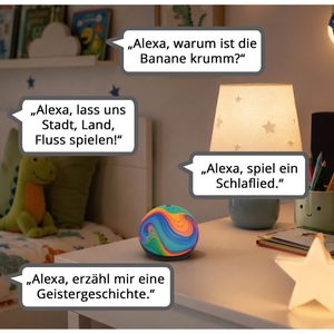 Produktbild für Kinder-Musikbox Amazon Echo Dot Kids - Regenbogenwirbel-Design