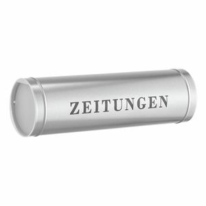 Burg-Wächter Zeitungsbox 800 SI, mit Seitendeckel, aus Metall, silberfarben