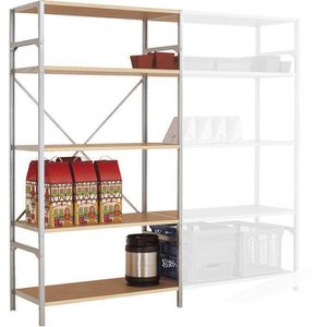 Schwerlastregal Manuflex RB1106, 5 Holzböden