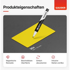 Produktbild für Magnetschilder Gauder ME-120x70, gelb