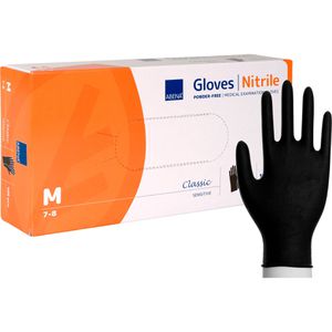 Einmalhandschuhe Abena Classic Sensitiv, schwarz, 100 Stück