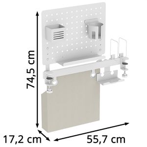 Produktbild für Tischtrennwand LogiLink Pegboard PB0101, weiß
