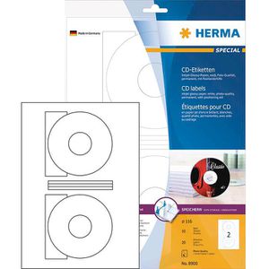 CD-Etiketten Herma 8900, Special, weiß