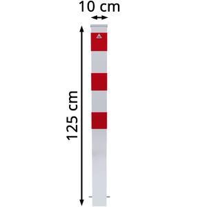 Produktbild für Absperrpfosten Schake 40100B, rot/weiß, aus Metall