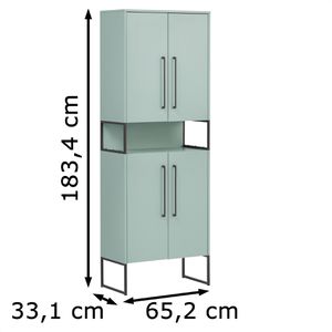 Produktbild für Badschrank Schildmeyer Limone 701700, mit 2 Füßen, mint