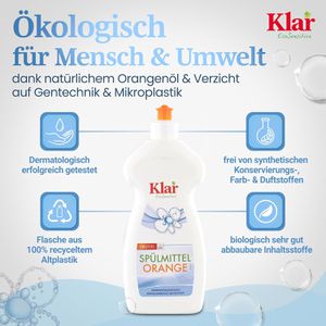 Produktbild für Spülmittel Klar EcoSensitive, Orangenduft, Konzentrat