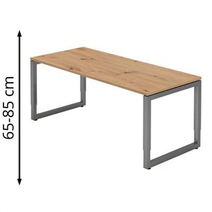 Schreibtisch Hammerbacher R-Serie, asteiche / graphit