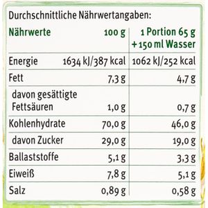 Produktbild für Haferbrei Schapfen-Mühle Porridge Hafermahlzeit Apfel-Zimt