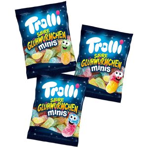Produktbild für Fruchtgummis Trolli Saure Glühwürmchen Minis