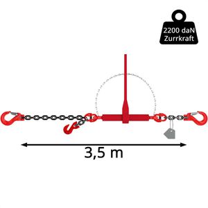 Produktbild für Zurrkette Dolezych L-150, mit Gabelkopfhaken &amp; Ratschspanner