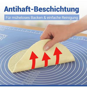 Produktbild für Backmatte Wenko mit Teigschaber und Rezepten, aus Silikon