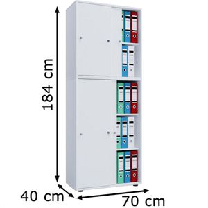 Produktbild für Schiebetürenschrank VCM Lona XXL, Holz