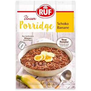 RUF Haferbrei Porridge, Schoko Banane, eine Portion, 65g