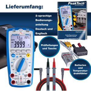 Produktbild für Multimeter PeakTech P 3690, digital, RMS