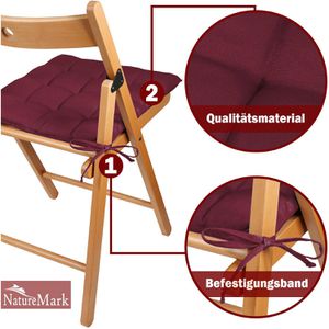 Produktbild für Stuhlkissen NatureMark bordeauxrot, für Außen