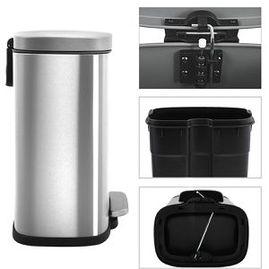 Produktbild für Mülleimer Spirella Akira, 10.19833, silber matt