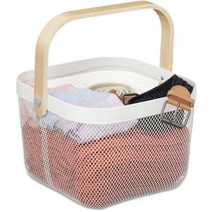 Produktbild für Einkaufskorb Relaxdays 10031609 Allzweckkorb, weiß