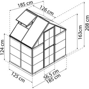 Produktbild für Gewächshaus Canopia Palram Hybrid, 2,3 m² Fläche