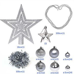 Produktbild für Weihnachtskugeln Deuba 107510, silber