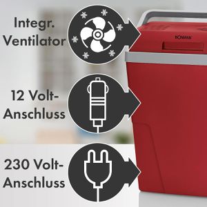 Produktbild für Kühlbox Bomann KB 6011.1 CB rot, 22 Liter