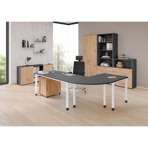 Produktbild für Kombischrank Hammerbacher Serie 9 Advanced, asteiche / graphit