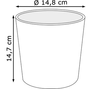 Produktbild für Übertopf Prosperplast Tubo PM, weiß, Ø 15 x 15 cm
