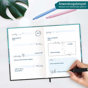 Produktbild für Notizbuch paper&amp;you Shiny Teal, 8571-3, Karton Softcover