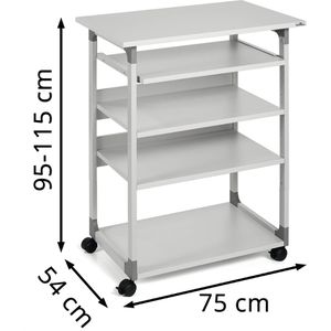 Produktbild für Computertisch Durable SYSTEM, mit Rollen