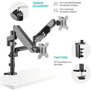 Produktbild für Monitorhalterung Onkron G140-B, VESA 75x75 &amp; 100x100 mm