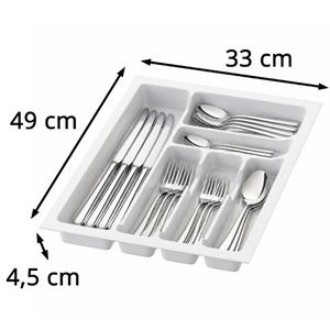Produktbild für Besteckkasten Sossai Divio, weiß, aus Kunststoff