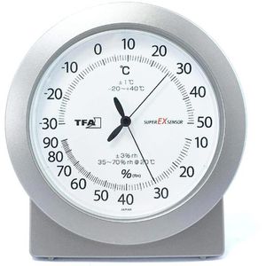 TFA Dostmann Hygrometer Innen-Außen-Thermometer, Anzeige manuell  umschaltbar oder im automatischen Wechsel