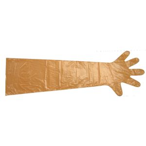 Produktbild für Einmalhandschuhe Kerbl Veterinär, VETbasic, orange, 100 Stück