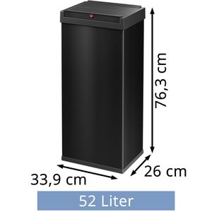 Produktbild für Mülleimer Hailo Big-Box Swing XL, schwarz
