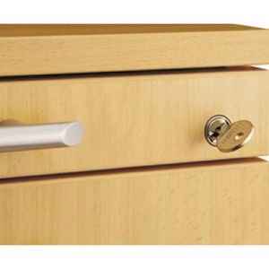 Produktbild für Rollcontainer Hammerbacher Solid, aus Holz, nussbaum