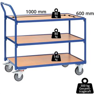 Produktbild für Tischwagen Fetra 2752, aus Metall &amp; Holz