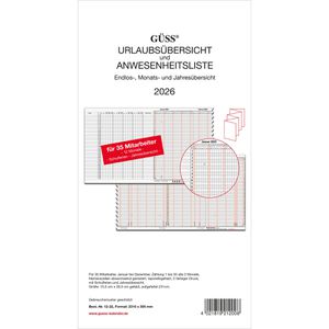 Produktbild für Urlaubsplaner Güss-Verlag 12-22, Jahr 2026