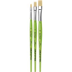 da-Vinci Pinsel 4201 Fit Synthetics Bristle Set, Synthetikpinsel flach, 3 Stück