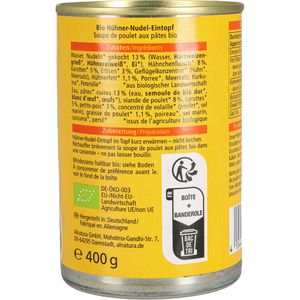Produktbild für Fertiggericht Alnatura Hühner-Nudel-Topf, BIO