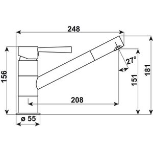 Produktbild für Küchenarmatur Cornat Fuerte 3178, chrom