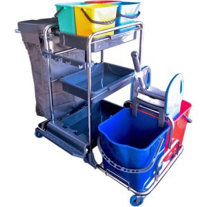Reinigungswagen Böttcher-AG chrom King, Systemwagen