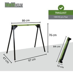 Produktbild für Arbeitsbock Trutzholm 1612, bis 1000 kg
