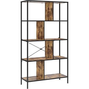 Produktbild für Bücherregal Vicco Fyrk, schwarz / dunkelbraun