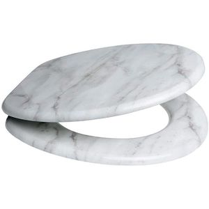 Produktbild für WC-Sitz Sanilo Marmor A961745, oval, aus Holz