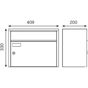 Produktbild für Briefkasten SafePost 91056 ScanPro 910, anthrazit, aus Stahl