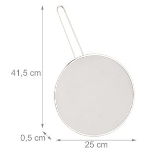 Produktbild für Spritzschutzdeckel Relaxdays 10027880, silber