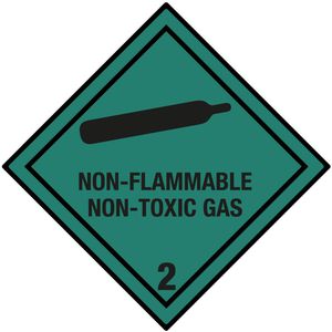 Gefahrgutaufkleber Boxlab Gefahrzettel, Klasse 2.2